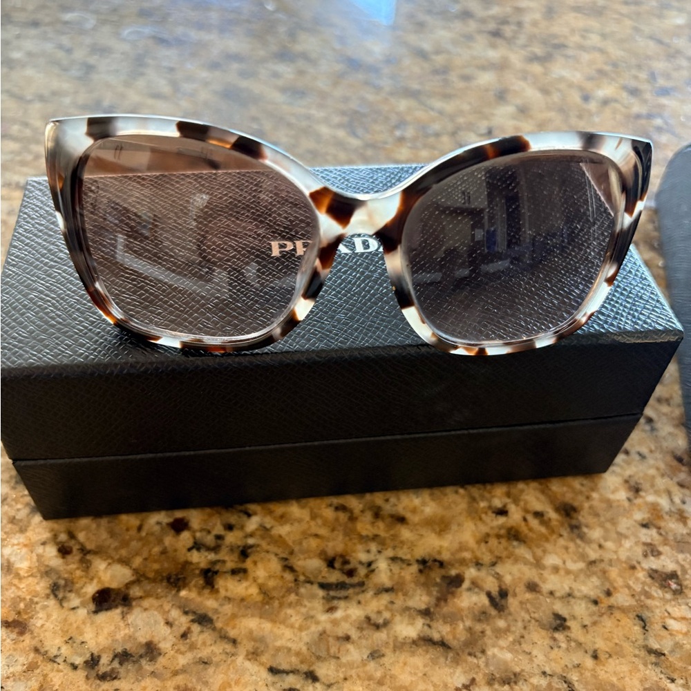 Prada Brown and Cream Sunglasses